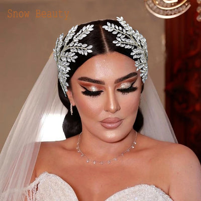 DZ110 1/2 PCS Luxury Bridal Headwear Rhinestone Women Tiaras Princess Hair Accessories Wedding Headpiece Bridesmaid Hair Jewelry