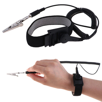 1PCS High Quality Anti Static Work Wrist Strap ESD Adjustable Discharge Belt Ground Metal Bracelet Tool