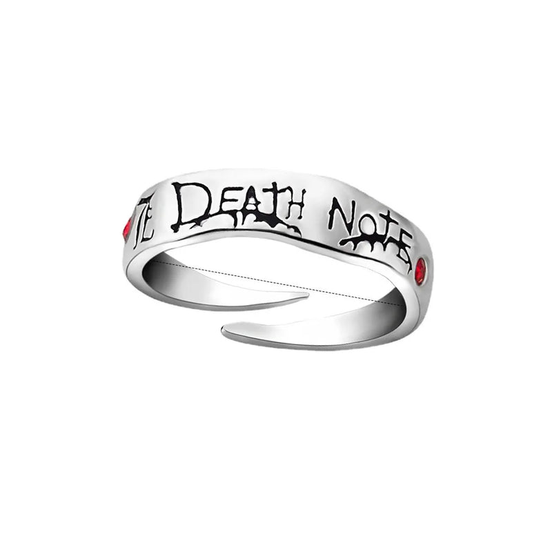 Anime Dea-th No-te Black Silicone Cuff Bangle Stainless Steel Bracelets Gift Jewelry for Women and Men Fans Collection