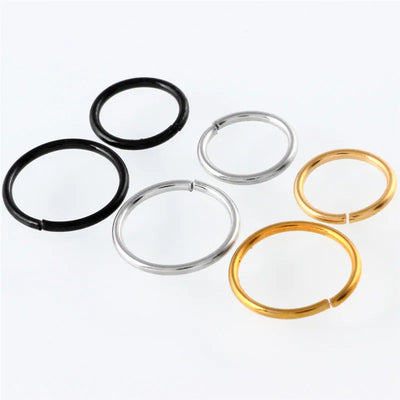 3pcs Stainless Steel Rings Nose Hoop Ear Piercing Tragus Minimalist Nose Rings Ear Cartiliage Tragus Sexy Piercing Body Jewelry