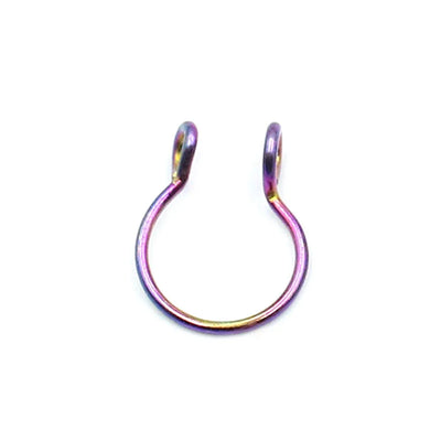 2 Sizes U Shaped Fake Nose Ring Hoop Septum Rings Stainless Steel Nose Piercing Fake Piercing Oreja Pircing Jewelry