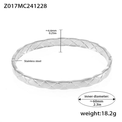 Openable Stainless Steel Bracelet Bangle For Women 18k Gold Plated Silver Color Waterproof Women's Simple Bracelets Bangles