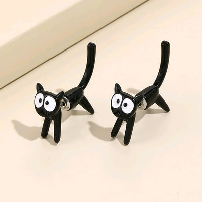 New Fashion Handmade Cartoon 3D Polymer Clay Animal Earrings Women Cute Cat Stud Earring Ear Stud Jewelry Girls