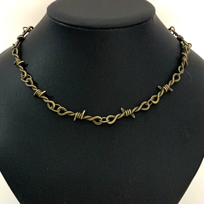 Small Wire Brambles Iron guillotine Choker Necklace Women Hip-hop Gothic Punk Style Barbed Wire Little Thorns Chain Choker Gifts