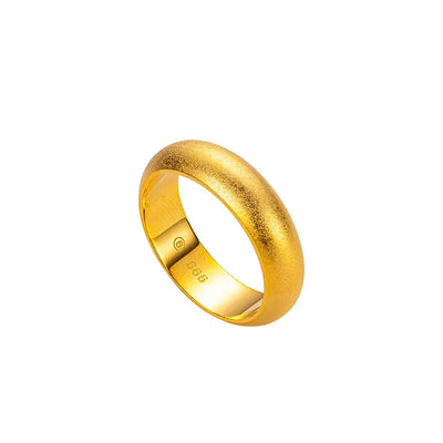 9999 real gold 24K yellow gold Inheritance ring for men and women couples