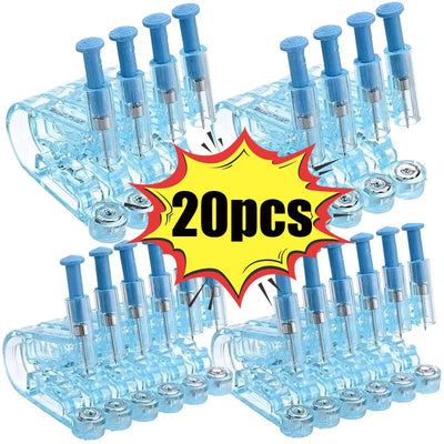 20PCS Blue Ear Piercing Gun Kit Asepsis Disposable Healthy Safety Nose Earring Piercer Tool Set Machine Kit Studs Body Jewelry