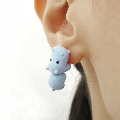 New Fashion Handmade Cartoon 3D Polymer Clay Animal Earrings Women Cute Cat Stud Earring Ear Stud Jewelry Girls