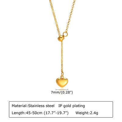 Gold Plated Lariat Necklace for Women, Double Laryered Long Chain Drop Pendant Choker Necklaces Fashion Gifts