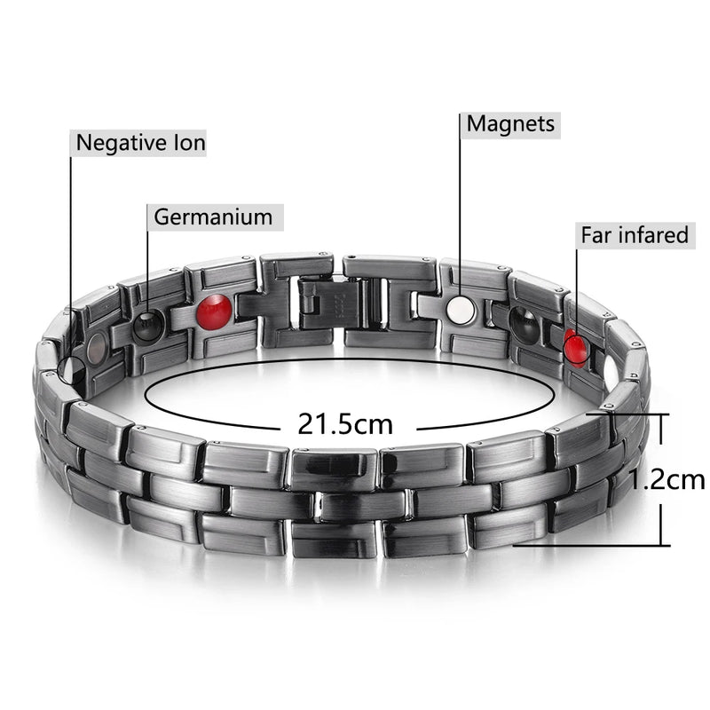 WelMag 99.9% Copper Bracelet Power Magnetic  Bio Energy Bracelet For Men Blood Pressure Magnets Bangles Improve Sleeping Jewelry