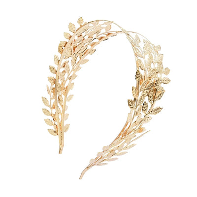 Bridal Hair Comb Greek Roman Baroque Goddess Olive Leaf Branch Headband Crown Headdress Bride Wedding Headband Jewelry