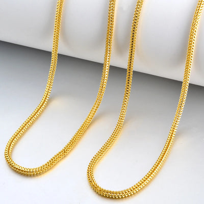 ZEADear Jewelry Fashion Box Chain Necklace Men Women 3mm Width Basic Casual Chain Necklace Accessories Minimalist Jewellery Gift