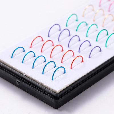 40PC/Set Stainless Steel Colorful Fashion Nose Hoop Ring for Women Body Jewelry Fake Septum Nose Piercing Aro Nariz Wholesale