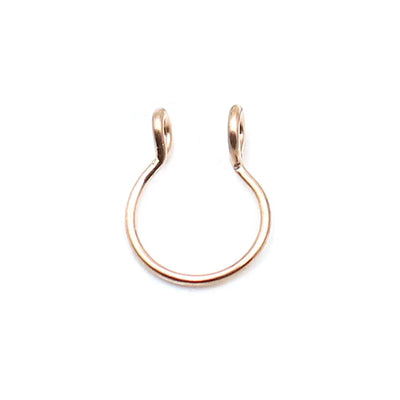 2 Sizes U Shaped Fake Nose Ring Hoop Septum Rings Stainless Steel Nose Piercing Fake Piercing Oreja Pircing Jewelry