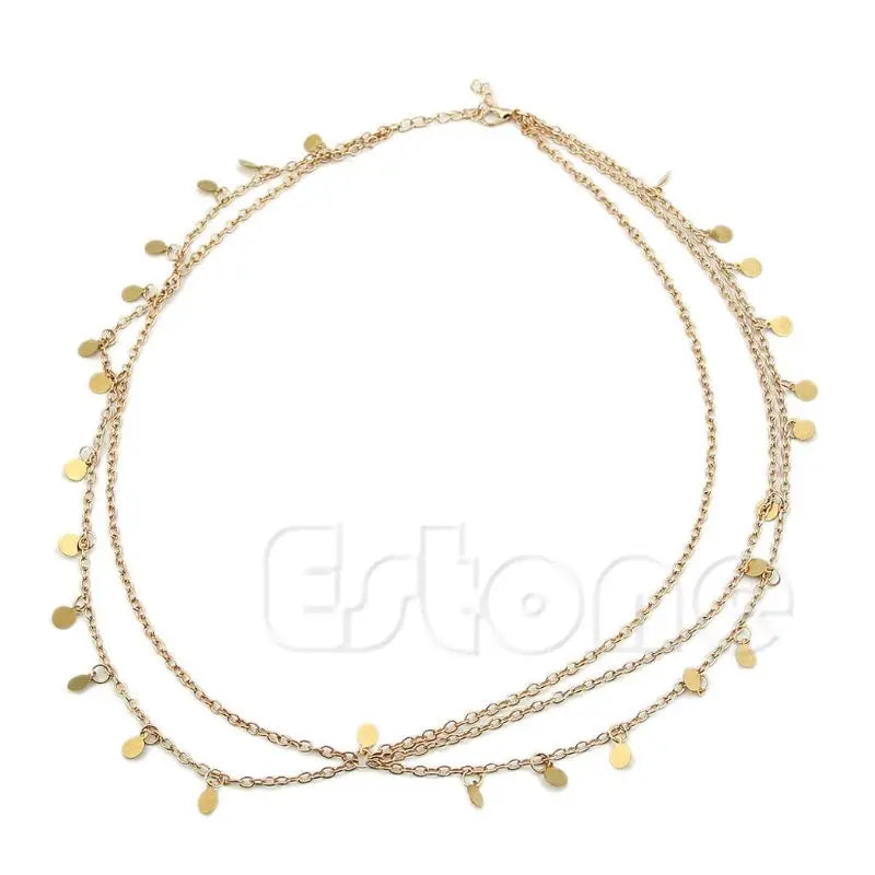 Bohemian Fashion Women Metal Head Chain Jewelry Headband Head Piece Hair Band