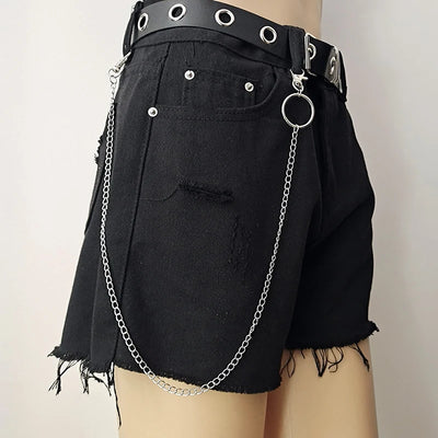 Punk Steet Keychains Chain Women Men Moon Star Rivets Skull Accessories Choice Rock Goth Pants Waist Belt Chain On Jeans Jewerly