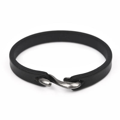 American Retro Cowhide Series Fashion Bracelets Men Classic Black Brown Leather Magnetic Buckle Punk Bracelets Male Jewelry Gift