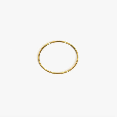 GHIDBK 0.5mm Extremely Thin Stainless Steel Anti-Tarnish Rings for Women Fashion Simple 18K Pvd Gold Plated Ring Office Style