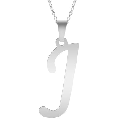 Fashion Letters A-Z Necklace for Women Men Stainless Steel High Quality English Alphabe Necklace A B C D E FGHIJKLMNOPQRSTUVWXYZ