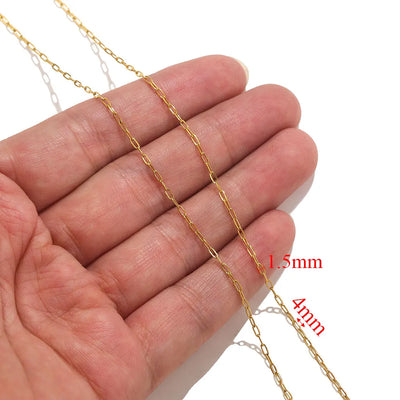 2meters Lips Beads Chain Stainless Steel Cable Chains For Jewelry Making DIY Necklace Bracelet Accessories Gold Chain Findings