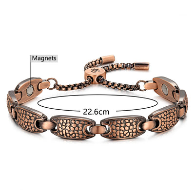 WelMag 99.9% Copper Bracelet Power Magnetic  Bio Energy Bracelet For Men Blood Pressure Magnets Bangles Improve Sleeping Jewelry