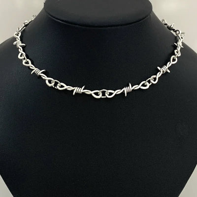 Small Wire Brambles Iron guillotine Choker Necklace Women Hip-hop Gothic Punk Style Barbed Wire Little Thorns Chain Choker Gifts