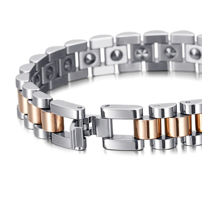 WelMag Germanium Bracelet For Women & Men Stainless Steel Health Energy Fashion Jewelry Gifts