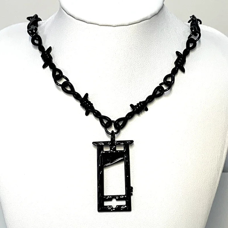 Small Wire Brambles Iron guillotine Choker Necklace Women Hip-hop Gothic Punk Style Barbed Wire Little Thorns Chain Choker Gifts