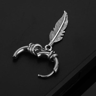 1 Pairs Fashion Punk Gothic Stainless Steel Drop Earrings Studs for Women Men Gothic Street Pop Hip Hop Rock Ear Jewelry Gift