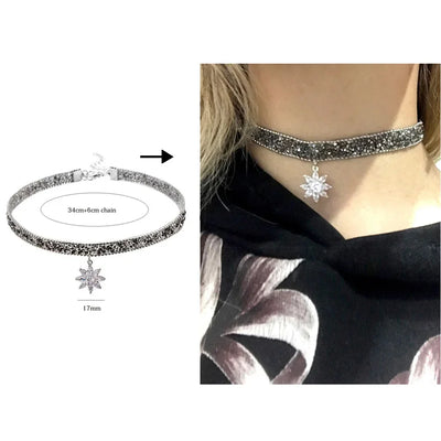 Sexy Trendy Vintage Charm Round Gothic Collar Necklaces Jewelry Gift Gothic Leather Heart Harajuku Women Punk Choker Necklace