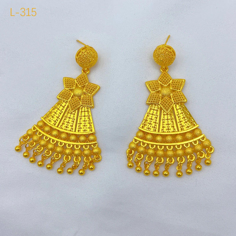 Dubai Indian African Tassel Necklace Earrings Jewelry Set For Women 24K Gold Plated Nigeria Bridal Wedding Party Gift Jewellery