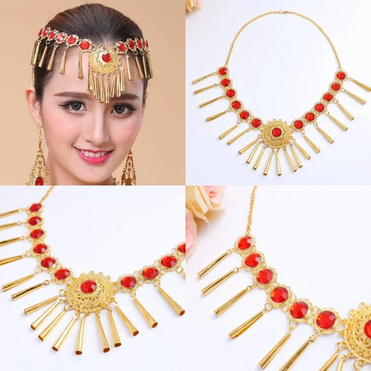 Hair decoration hair band head Dance show out indian jewelry head Accessories belly dance Bohemian Boho Coin head chain hair