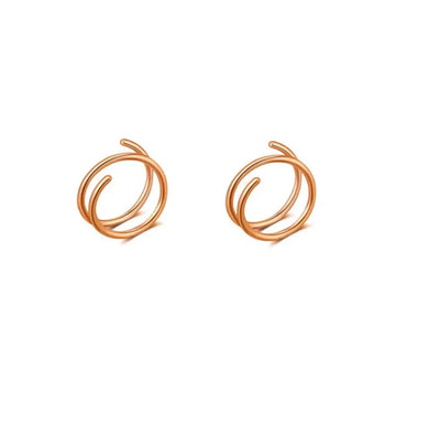 2Pcs 20G Stainless Steel Double  Nose Ring for Single Piercing, Women Men Twist Nose Hoop Spiral Nose Ring Earrings Jewelry