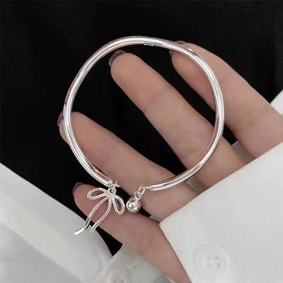 VENTFILLE 925 Sterling Silver Zircon Love Heart Bracelet For Women Bowknot Stars Bead Snake Bone Chain Jewelry Gift Dropship