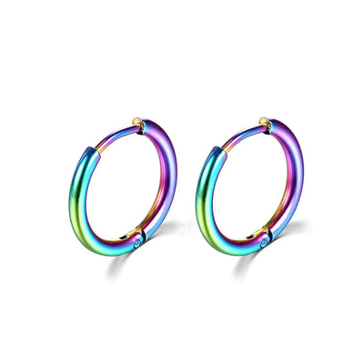 1 Pair Stainless Steel Hoop Earrings Women Men Gold Color Small Earrings Girl Jewelry Pendientes Mujer Aretes Cartilage Piercing