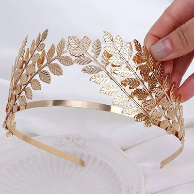 Bridal Hair Comb Greek Roman Baroque Goddess Olive Leaf Branch Headband Crown Headdress Bride Wedding Headband Jewelry