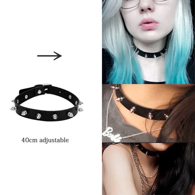 Sexy Trendy Vintage Charm Round Gothic Collar Necklaces Jewelry Gift Gothic Leather Heart Harajuku Women Punk Choker Necklace