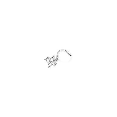 1Pc 20G Nose Rings Studs for Women, Stainless Steel 20G Nose Rings Hoop Screw L Shaped Nose Stud Nose Ring Nose Piercing Jewelry