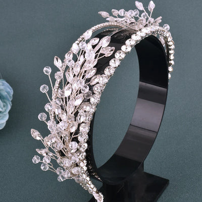 DZ030 Luxury Rhinestone Wedding Headband Bridal Headpieces Hair Accessories for Brides Women and Girls Bridesmaids Headdress