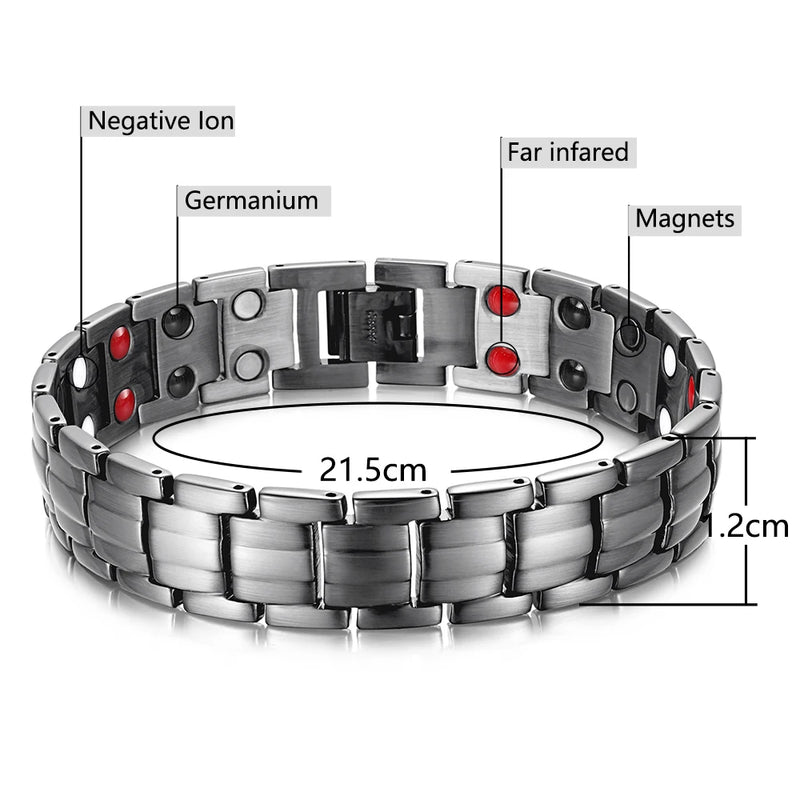 WelMag 99.9% Copper Bracelet Power Magnetic  Bio Energy Bracelet For Men Blood Pressure Magnets Bangles Improve Sleeping Jewelry