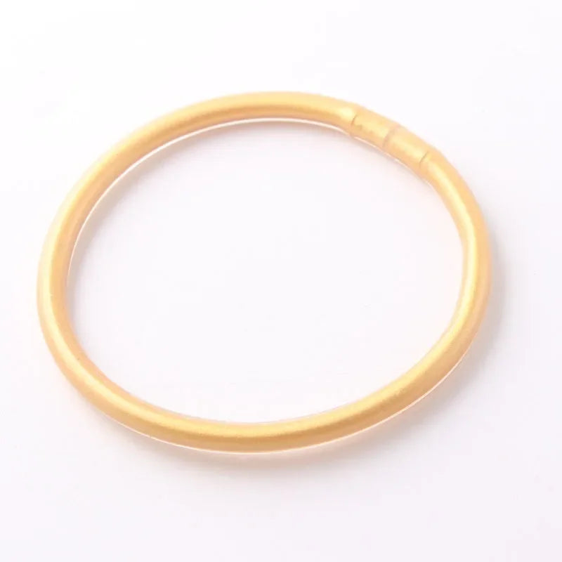 Shiny Gold Color Buddhist Jelly Bracelet Lucky Charm Temple Lucky Symbol Jewelry Gift For Women