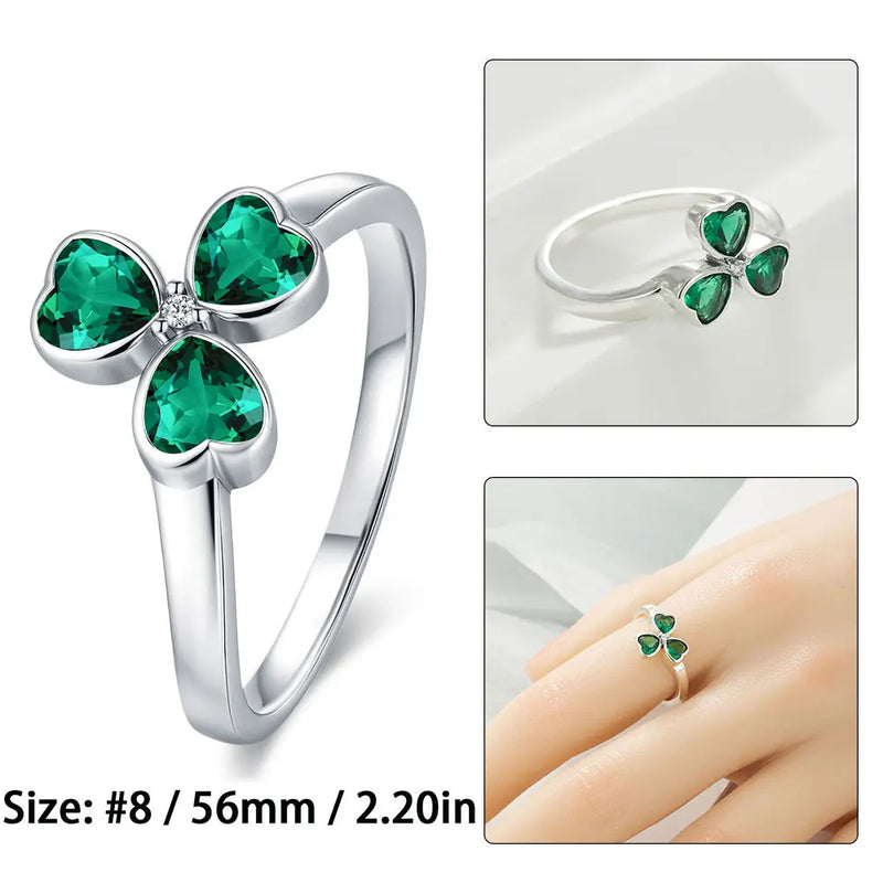 Hot sale 925 Silver Clover Necklace Women Suitable for everyday wear Original Jewelry Green Earrings Elegance Party Holiday Gift