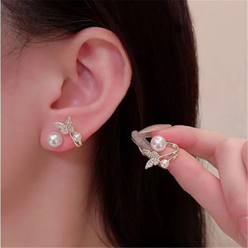 Fashion Punk Irregular Liquid Earrings Hip-Hop Personality Metal Hollow Earrings Clip Girls Party Jewelry Gifts Y2K Accessories