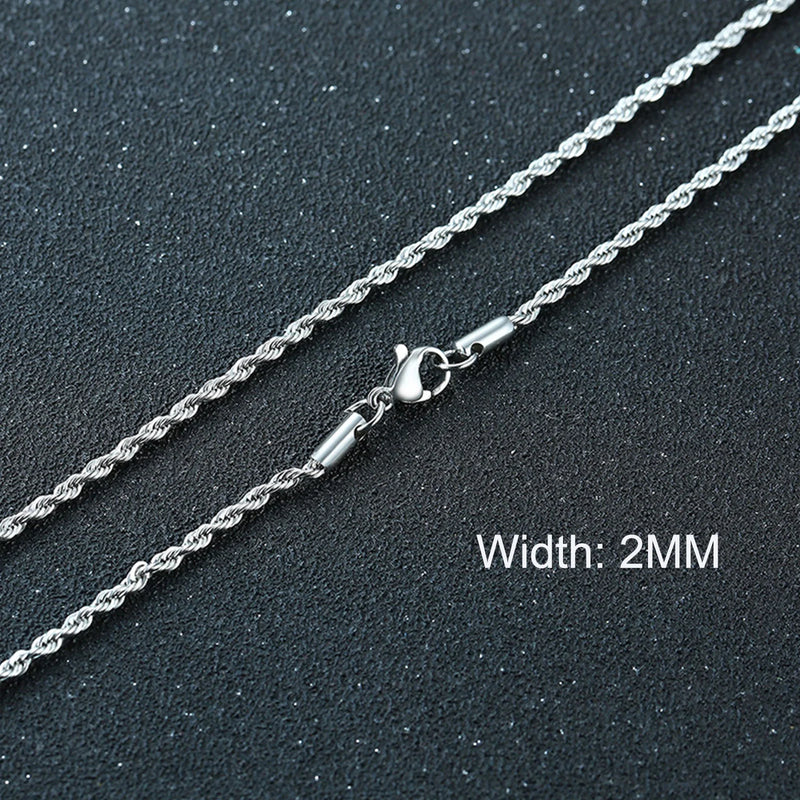 3-11mm Cuban Chain Necklaces for Men Women,Punk Stainless Steel Curb Link Chain Collar,Jewelry Gift for Dad Husband BFF Birthday